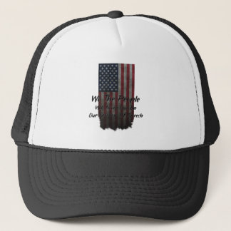 We The People American Flag USA Freedom of Speech  Trucker Hat