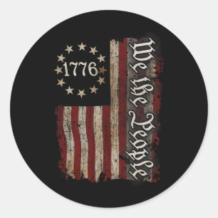We The People American History 1776 Independence D Classic Round Sticker