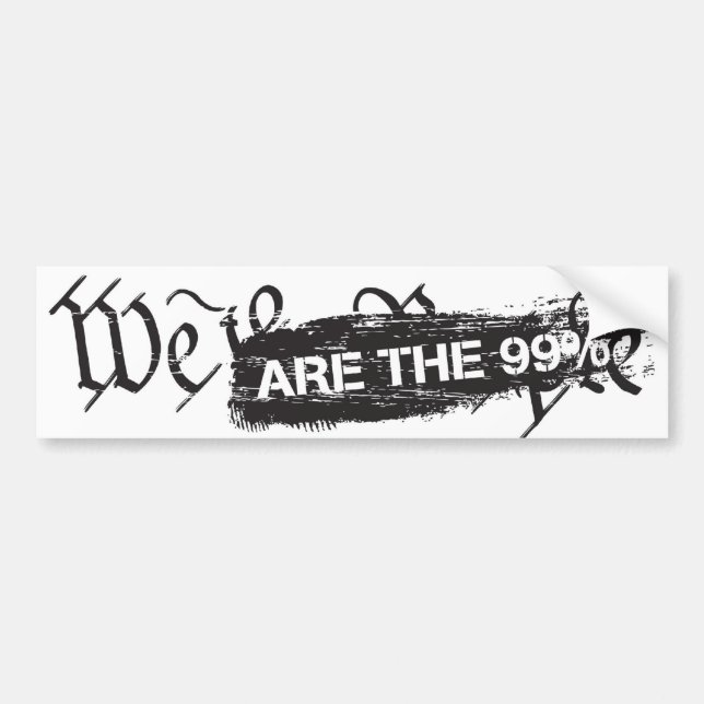 We The People Are The 99 Percent Bumper Sticker (Front)