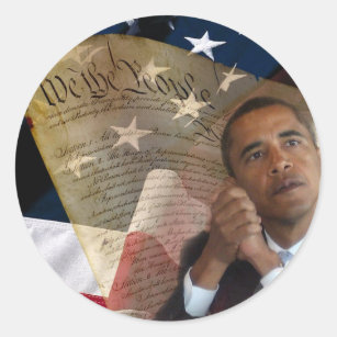 We the People...Barack Obama & the Constitution Classic Round Sticker