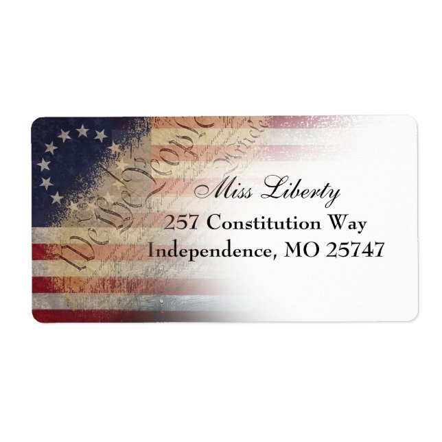 We The People Betsy Ross American Flag address (Front)