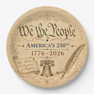 We the People Bowl Paper Plate