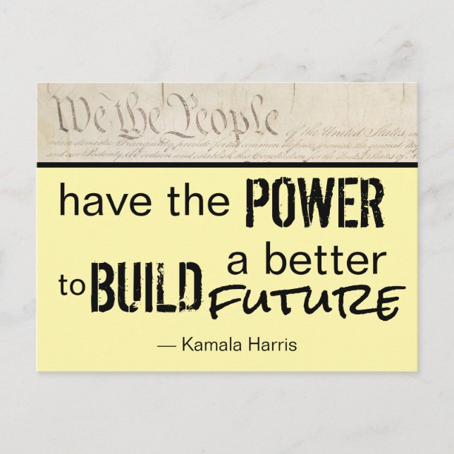 We the People Build a Better Future Postcard (Front)