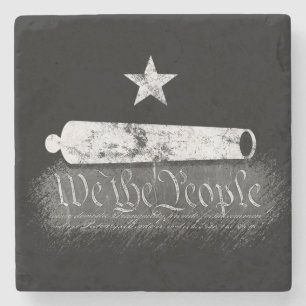 WE THE PEOPLE Cannon Stone Coaster