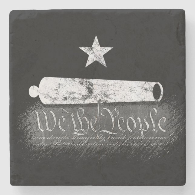 WE THE PEOPLE Cannon Stone Coaster (Front)