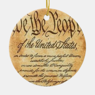 We The People Ceramic Ornament