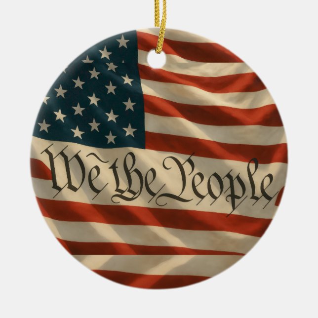 We the People Ceramic Ornament (Front)