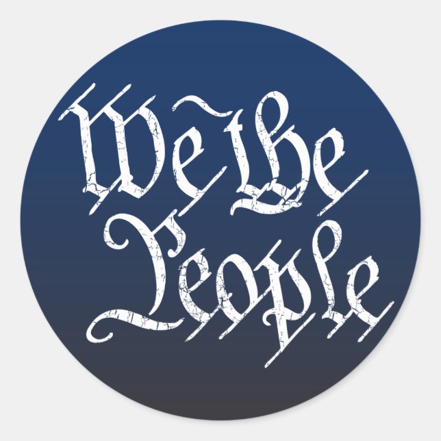 We The People Classic Round Sticker (Front)