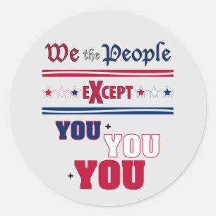We the People Classic Round Sticker