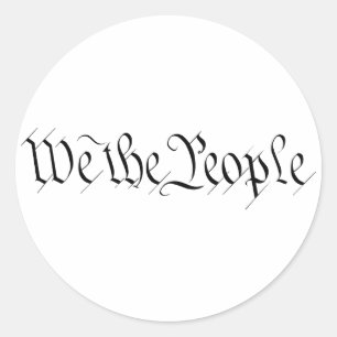 We The People Classic Round Sticker