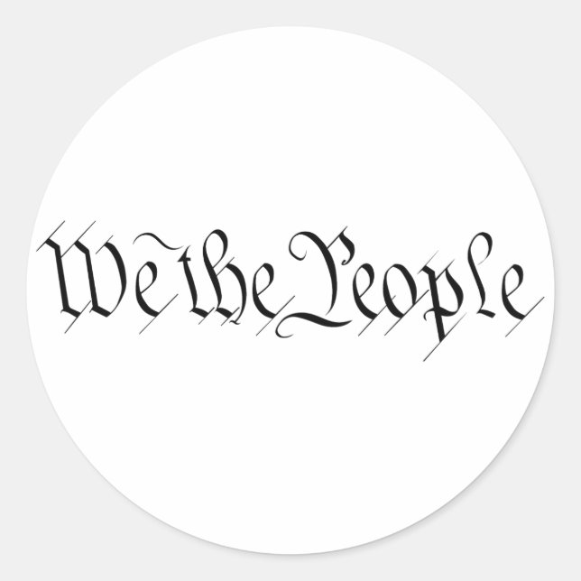 We The People Classic Round Sticker (Front)