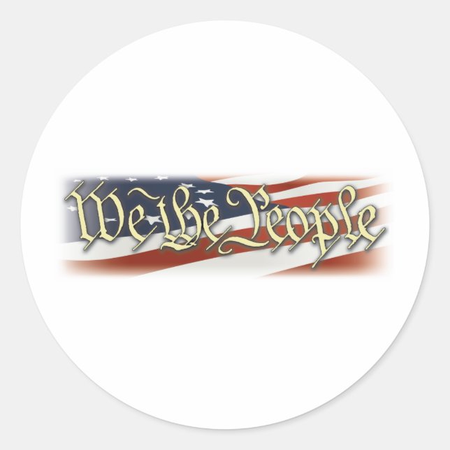 We The People Classic Round Sticker (Front)