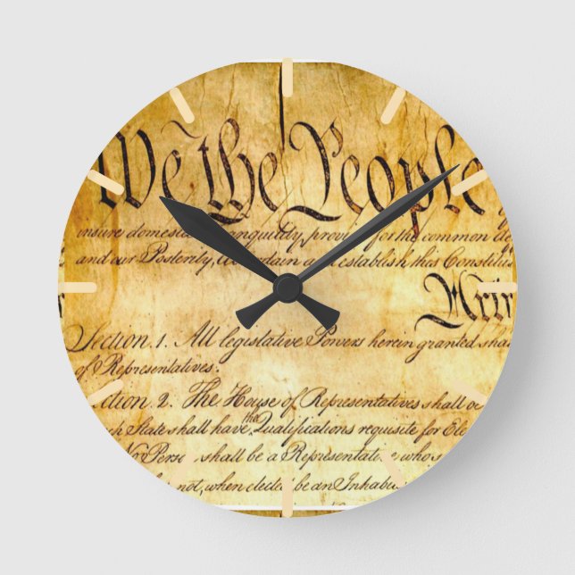 We the People - Constituion Round Clock (Front)