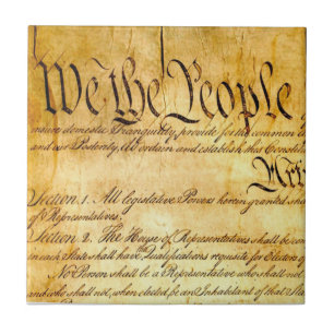 We the People - Constitution Ceramic Tile