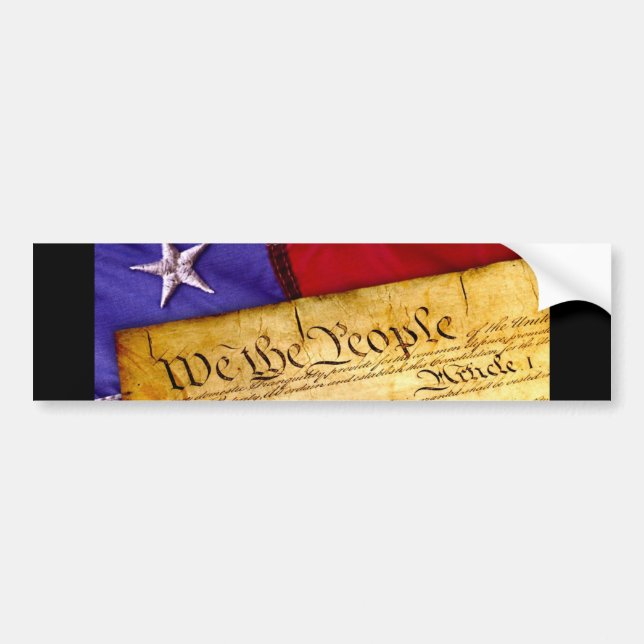 We the People Constitution of the United States Bumper Sticker (Front)
