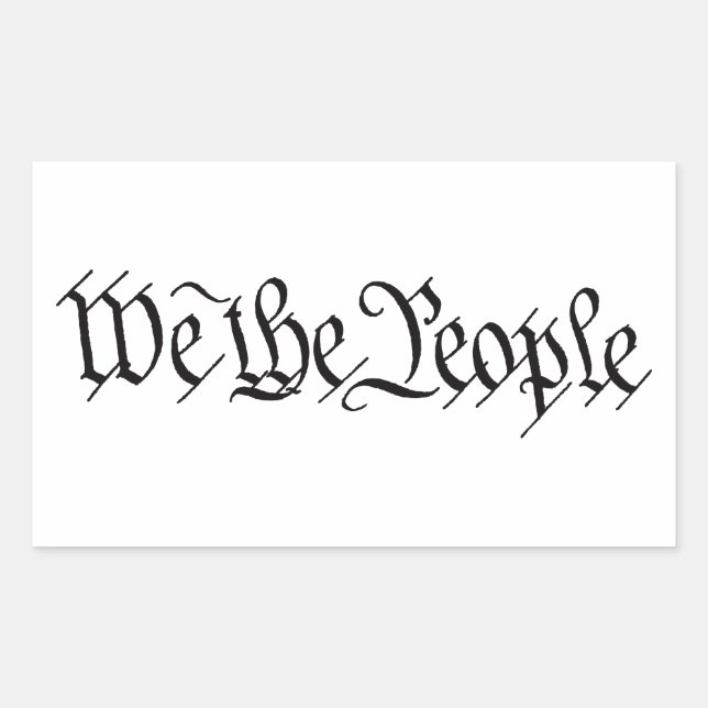 WE THE PEOPLE - CONSTITUTION - Patriotic Stickers (Front)