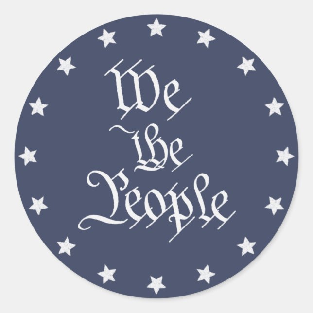 WE THE PEOPLE - CONSTITUTION - Patriotic Stickers (Front)