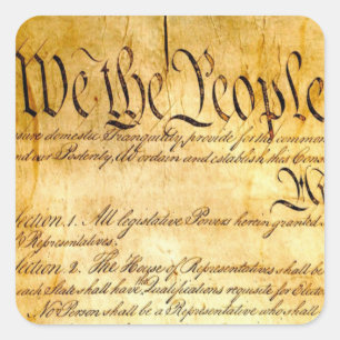 We the People - Constitution Square Sticker
