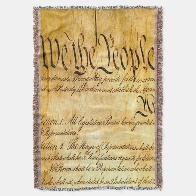 We the People - Constitution Throw Blanket (Front Vertical)