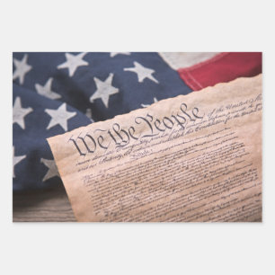 We the People Constitution Wrapping Paper Sheet