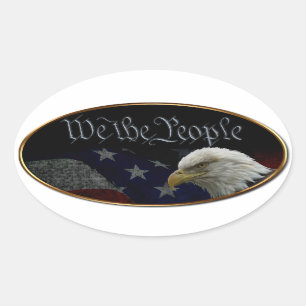 We The People Emblem Oval Sticker