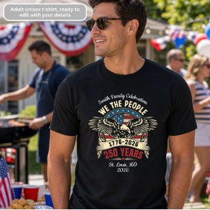 We the People Family Celebration 1776-2026 T-Shirt Tri-Blend Shirt