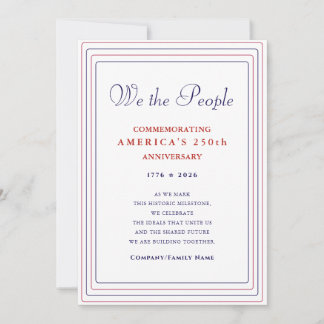 We the People Formal America 250 Semiquincentennia Holiday Card
