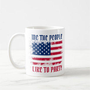 We the people Funny Distressed USA Flag July 4th Coffee Mug