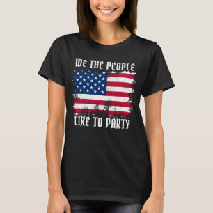 We the people Funny Distressed USA Flag July 4th T-Shirt
