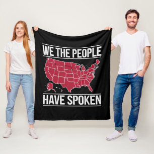 We the People Have Spoken Map of 2024 Election  Fleece Blanket