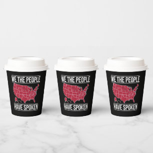 We the People Have Spoken Map of 2024 Election Paper Cups