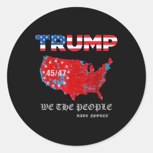 We The People Have Spoken Map Of 2024 Election Res Classic Round Sticker