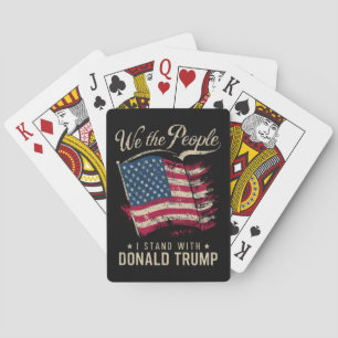 We The People I Stand With Donald Trump Vintage Playing Cards