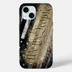 We The People Industrial American Flag iPhone 15 Case