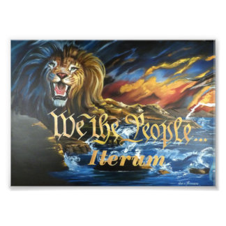 we the people iterum lion photo print