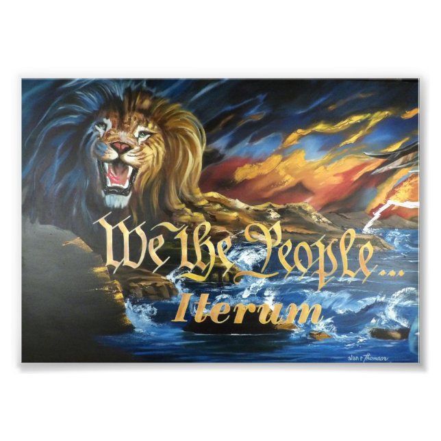 we the people iterum lion photo print (Front)