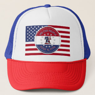 We The People July 4 1776 Bell with 13 & 50 Star F Trucker Hat