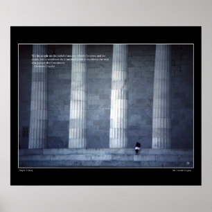 We the People - Lincoln Quote Poster