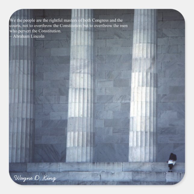 We the People - Lincoln Quote Sticker (Front)