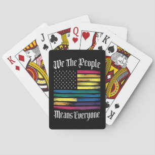 We The People Means Everyone LGBT Gay Pride Gift  Playing Cards