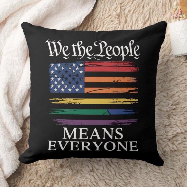 We The People Means Everyone LGBTQ Pride Cushion (Blanket)