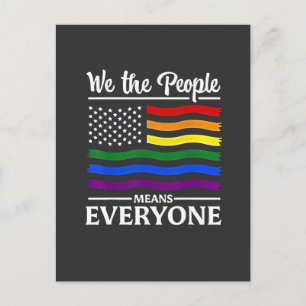 We The People Means Everyone LGBTQ Pride Month  Holiday Postcard