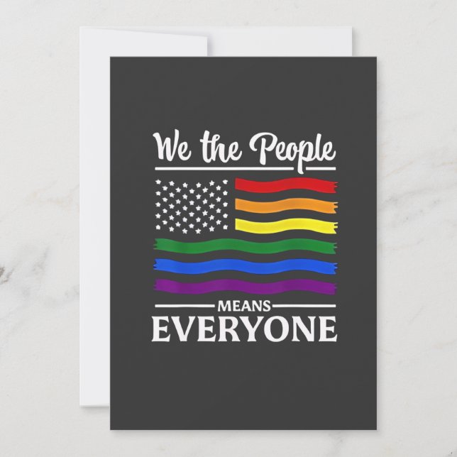 We The People Means Everyone LGBTQ Pride Month  Save The Date (Front)
