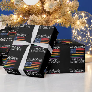 We The People Means Everyone LGBTQ Pride Wrapping Paper
