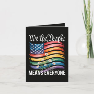We The People Means Everyone Rainbow Holiday Card