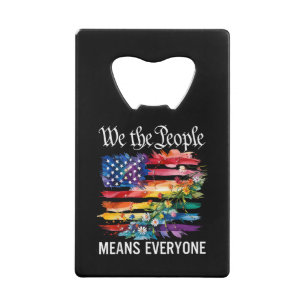 We The People Means Everyone Rainbow LGBT Gay Lesb