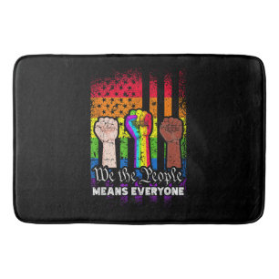 We The People Means Everyone US Constitution LGBT Bath Mat