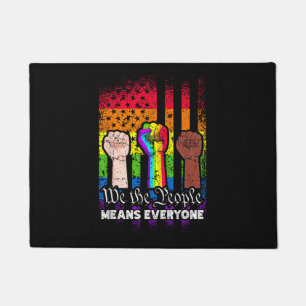 We The People Means Everyone US Constitution LGBT Doormat