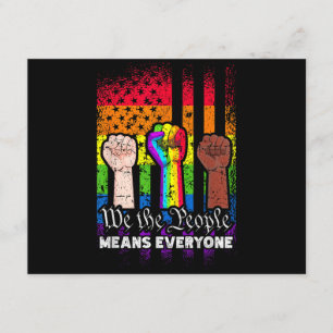 We The People Means Everyone US Constitution LGBT  Enclosure Card
