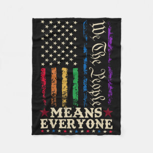 We The People Means Everyone Us Constitution Lgbt Fleece Blanket